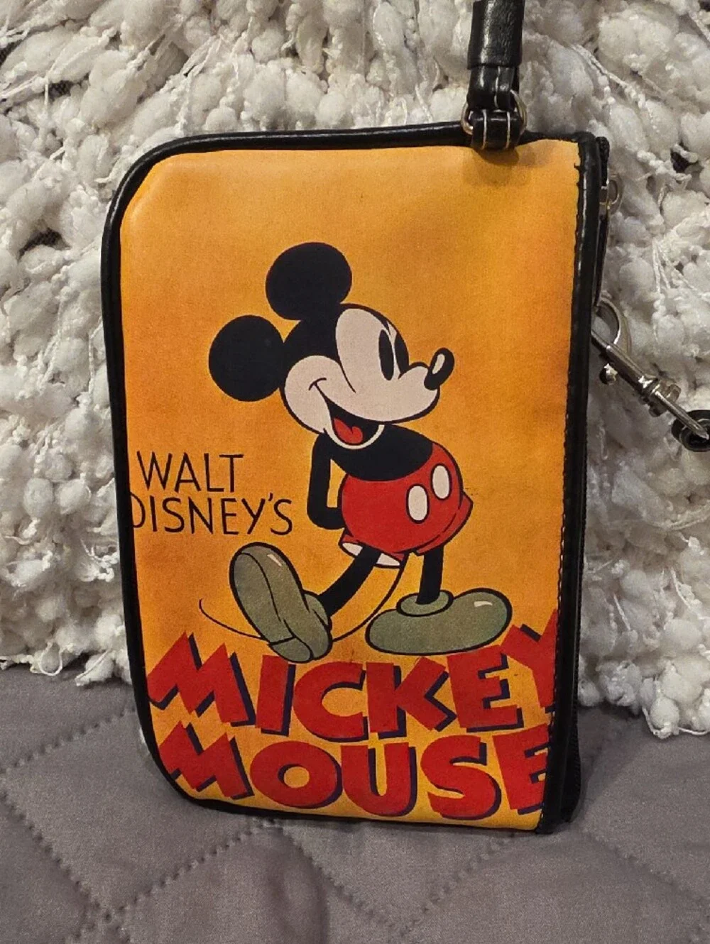Disney vinyl wristlet
